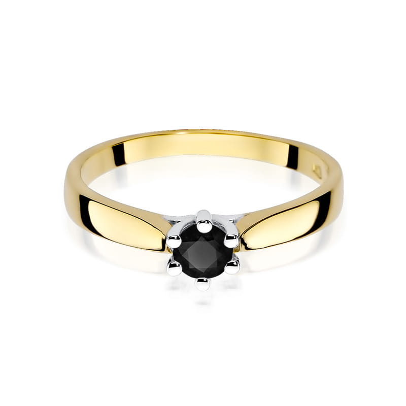 Gold Ring With Black Diamond