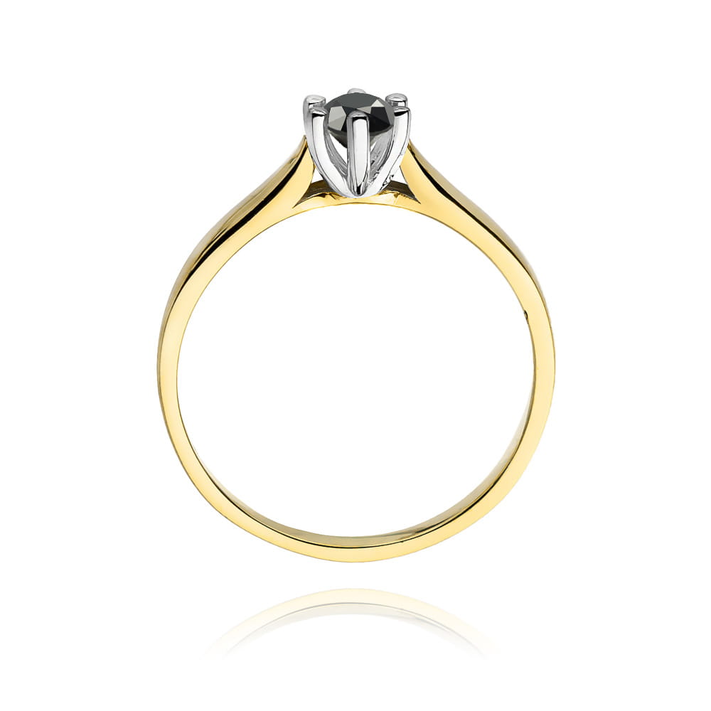 Gold Ring With Black Diamond
