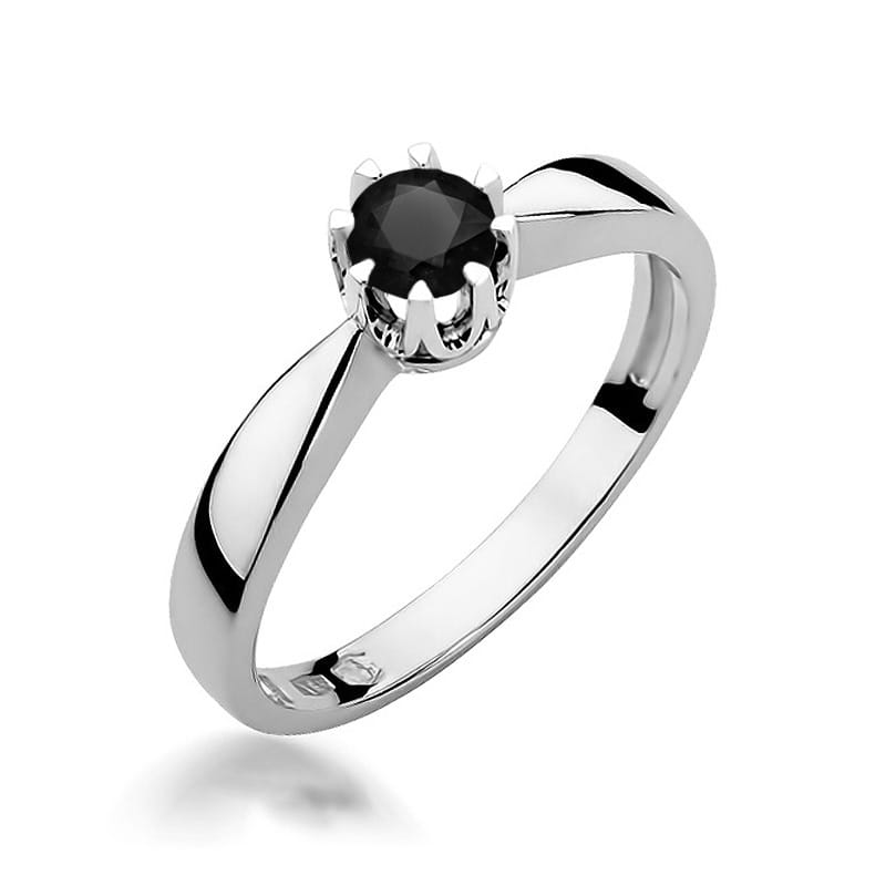 Gold Ring With Black Diamond