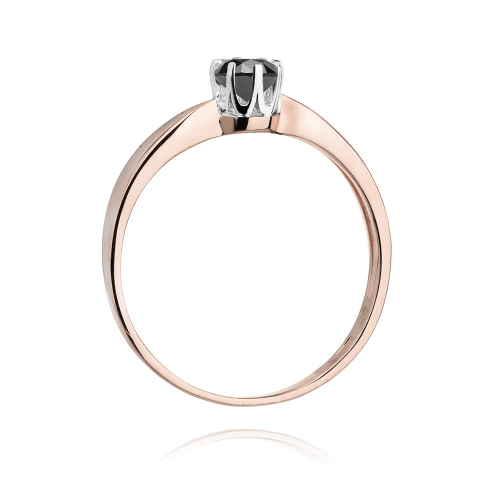 Gold Ring With Black Diamond