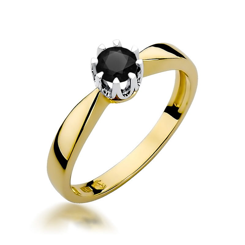 Gold Ring With Black Diamond