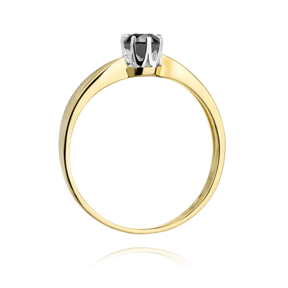 Gold Ring With Black Diamond