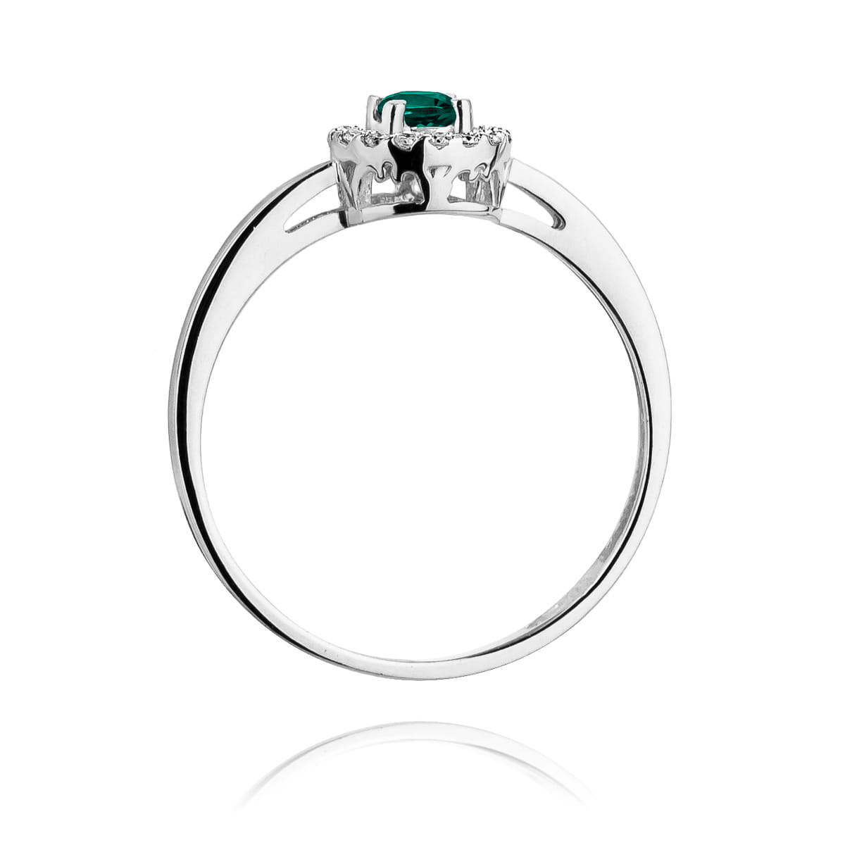Gold Ring With Emerald And Diamonds