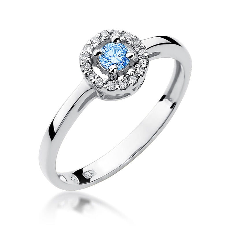 Gold Ring With Topaz And Diamonds