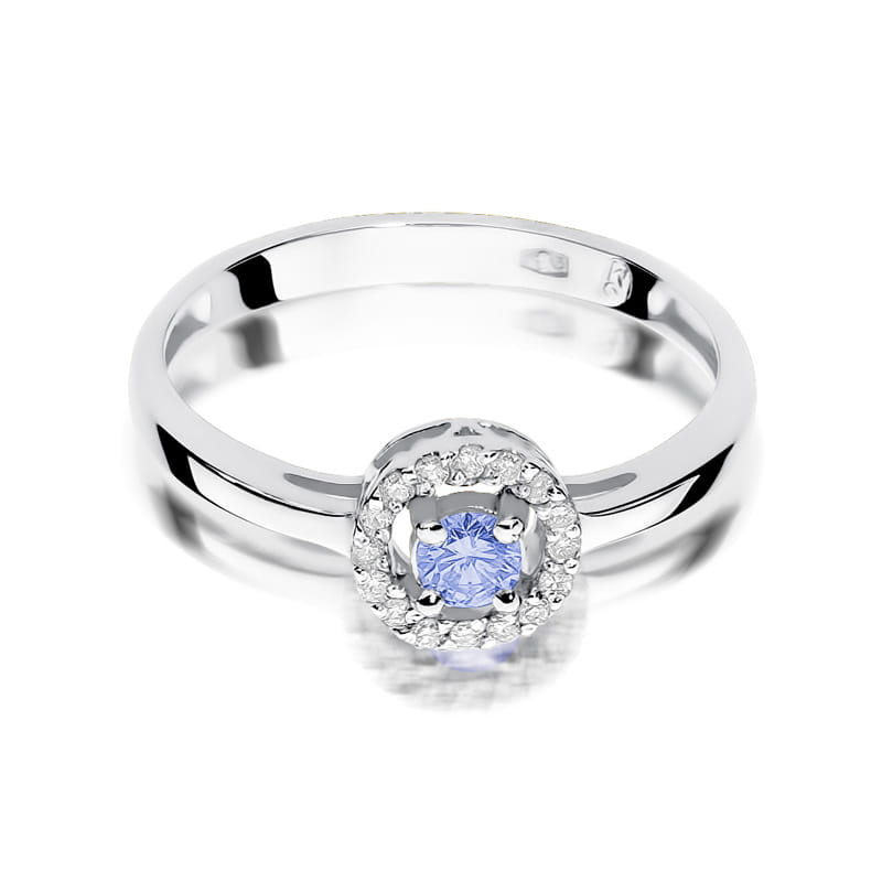 Gold Ring With Amethyst And Diamonds