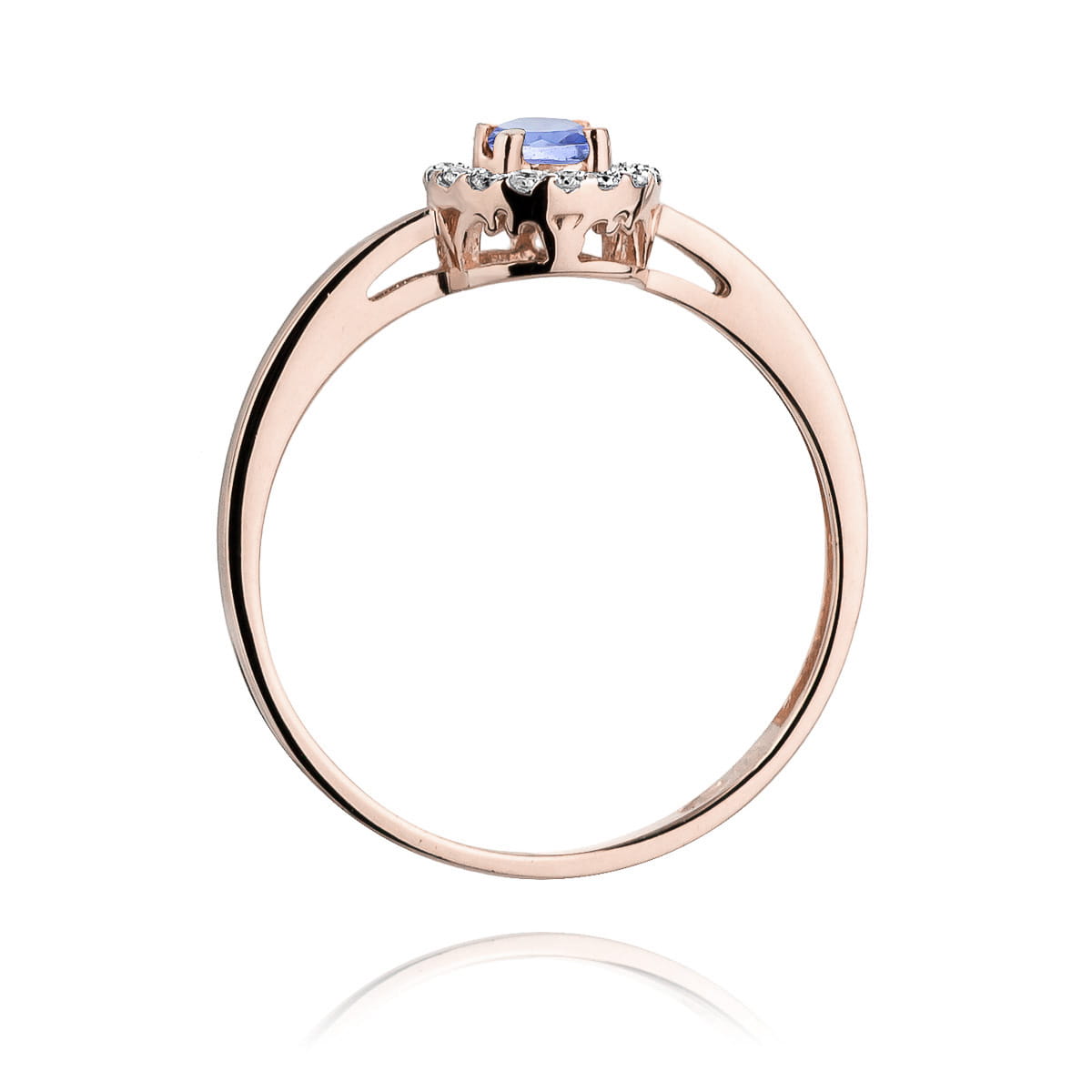 Gold Ring With Amethyst And Diamonds