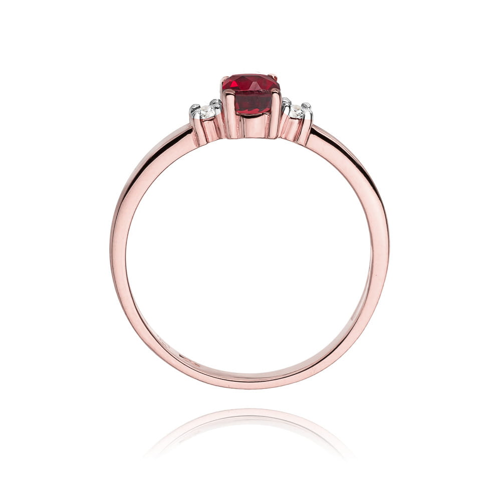 Gold Ring With Ruby And Diamonds