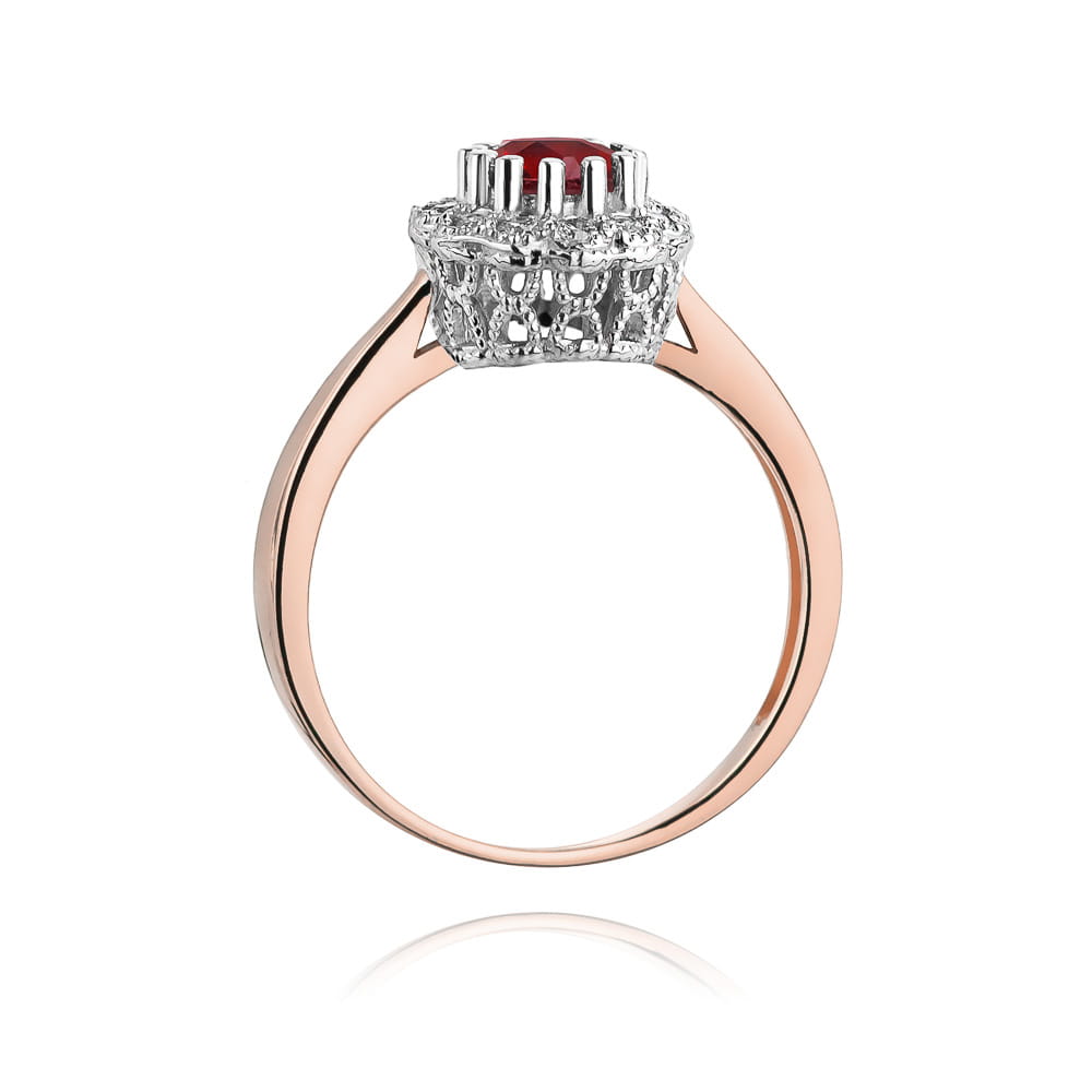 Gold Ring With Ruby And Diamonds