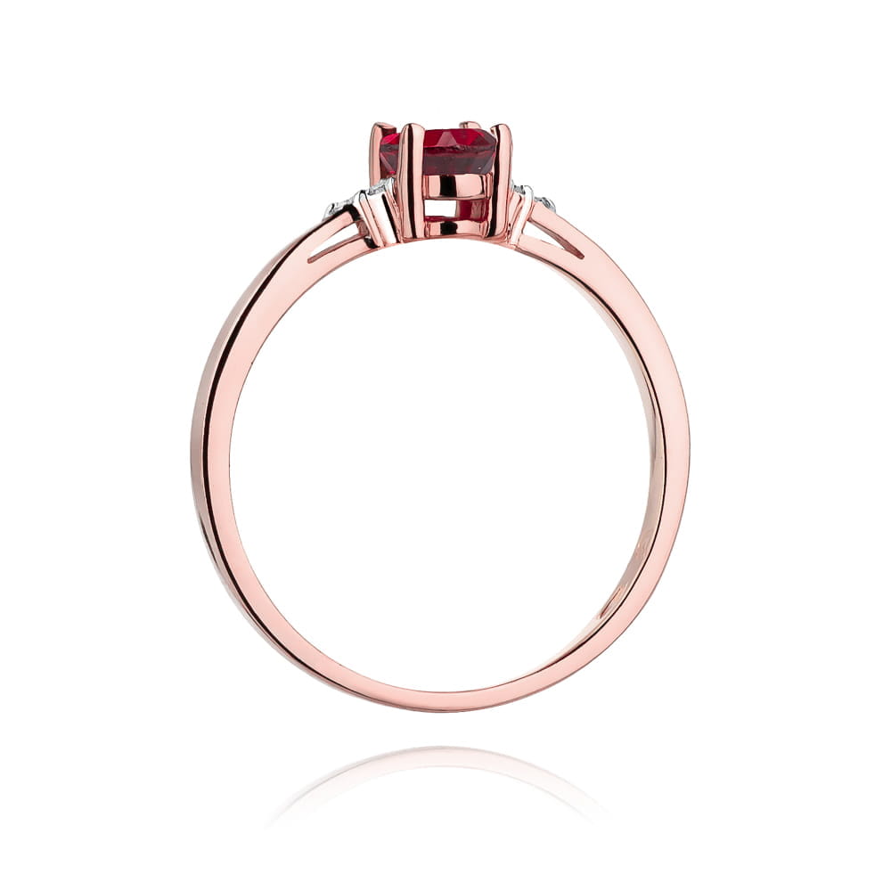 Gold Ring With Ruby And Diamonds