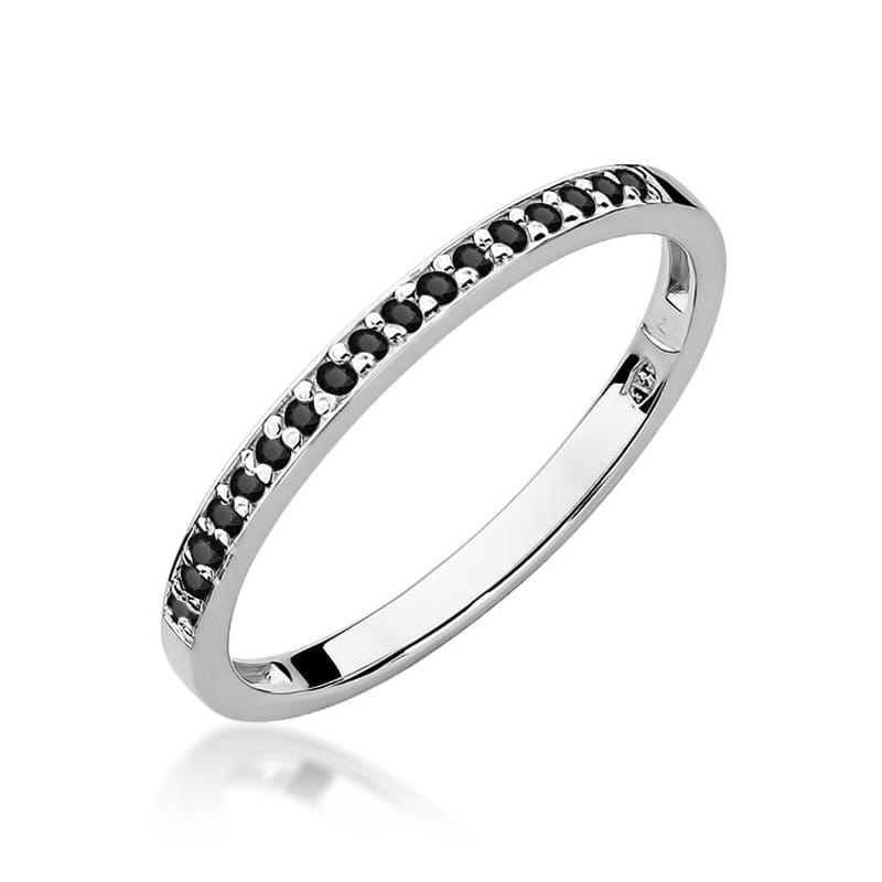 Gold Ring With Black Diamonds