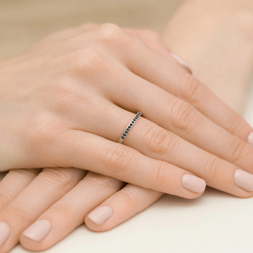 Gold Ring With Black Diamonds