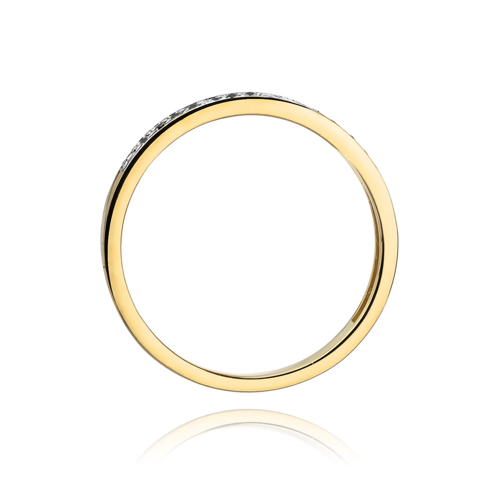 Gold Ring With Black Diamonds