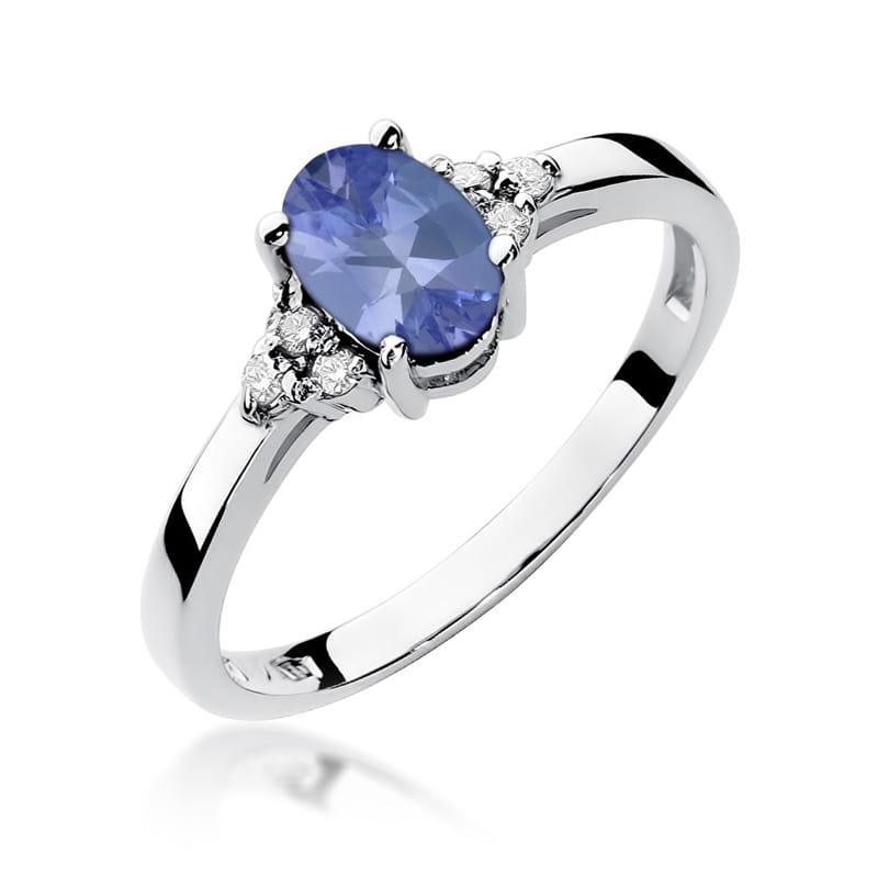 Gold Ring With Tanzanite And Emeralds
