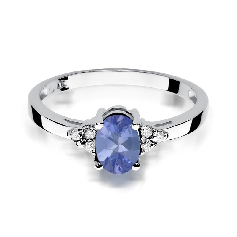 Gold Ring With Tanzanite And Emeralds
