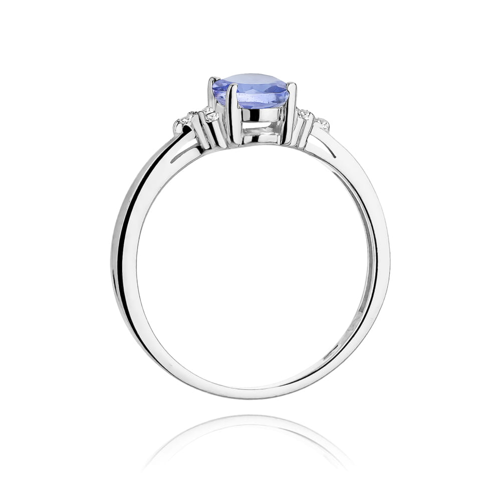 Gold Ring With Tanzanite And Emeralds