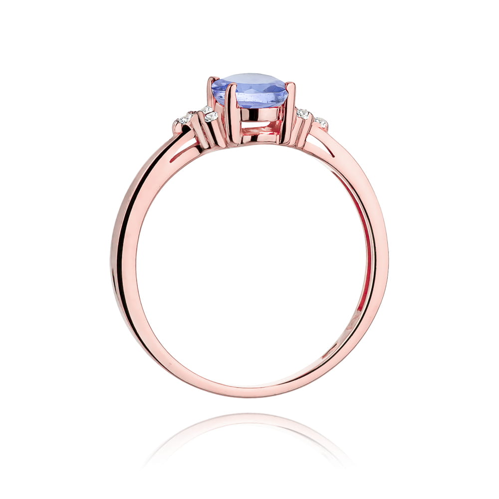 Gold Ring With Tanzanite And Emeralds