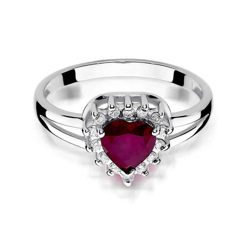 Gold Ring With Ruby And Diamonds