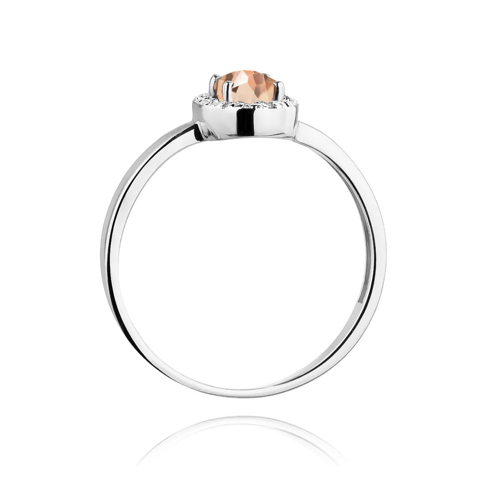 Gold Ring With Morganite And Diamonds