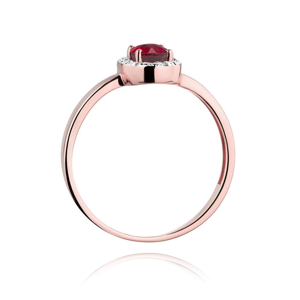 Gold Ring With Ruby And Diamonds