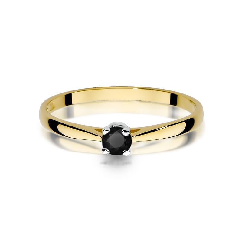 Gold Ring With Black Diamond