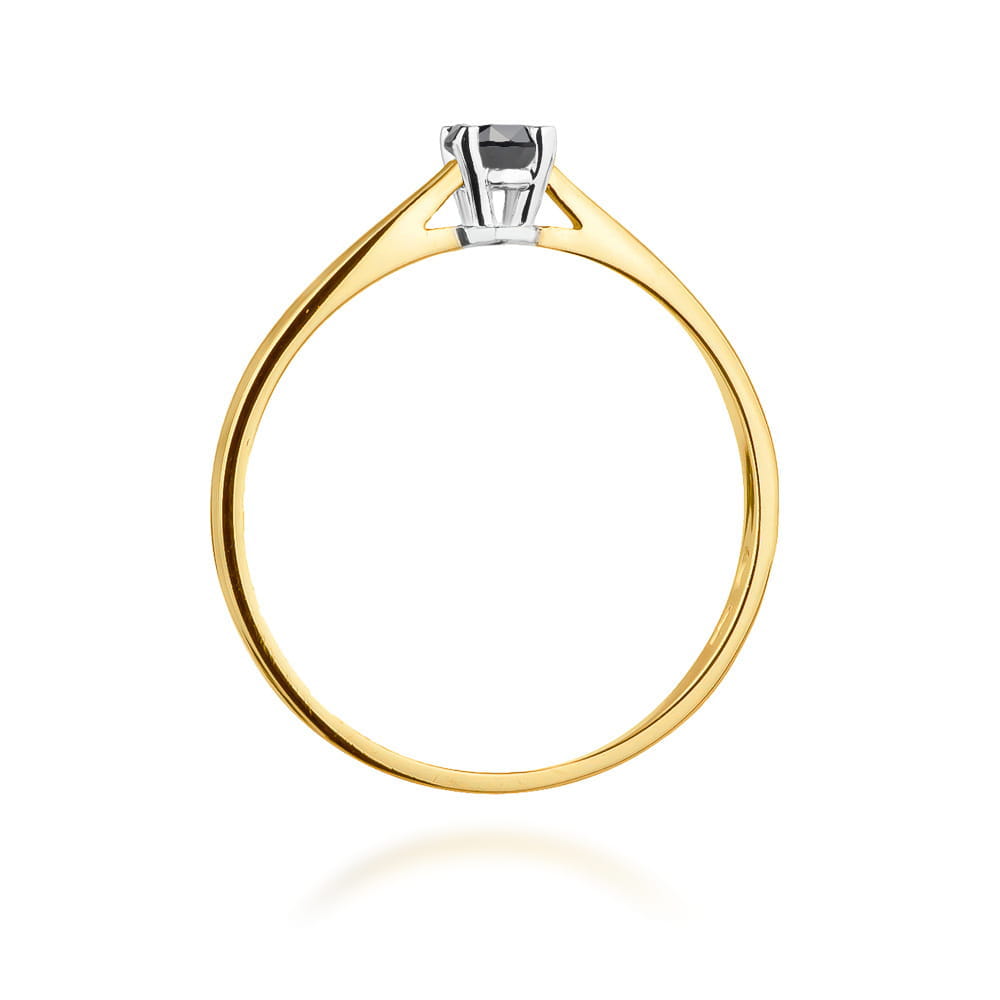 Gold Ring With Black Diamond