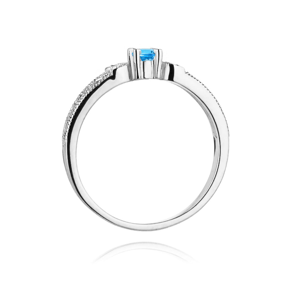 Gold Ring With Topaz And Diamonds