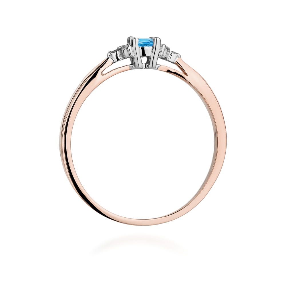 Gold Ring With Topaz And Diamonds