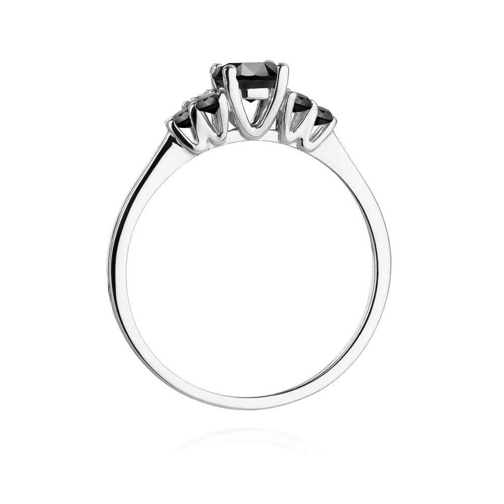 Gold Ring With Black Diamonds