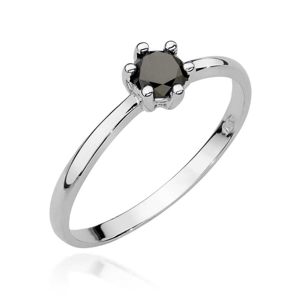 Gold Ring With Black Diamond