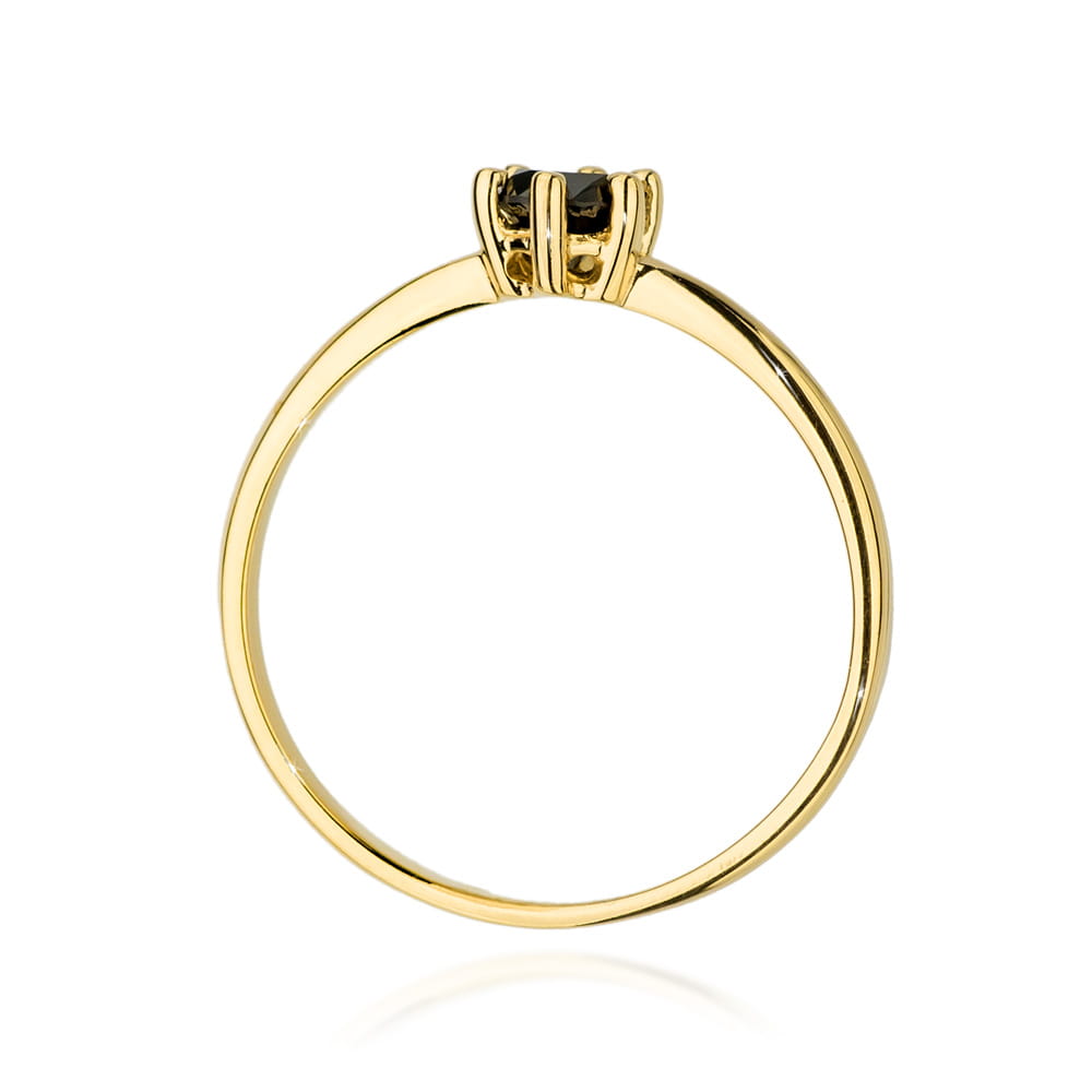 Gold Ring With Black Diamond