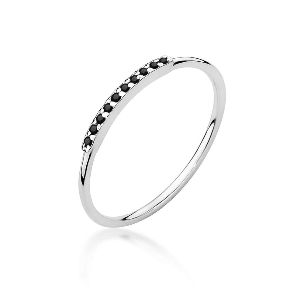 Gold Ring With Black Diamonds