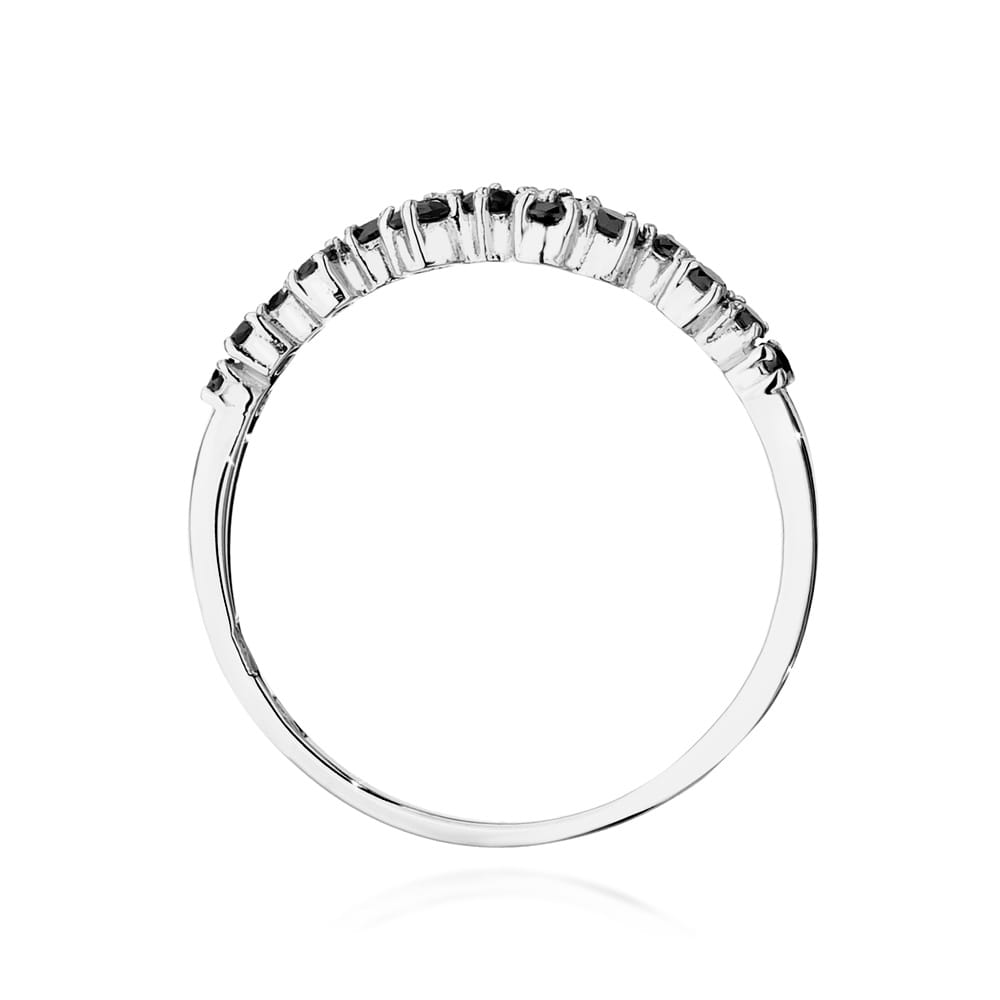 Gold Ring With Black Diamonds