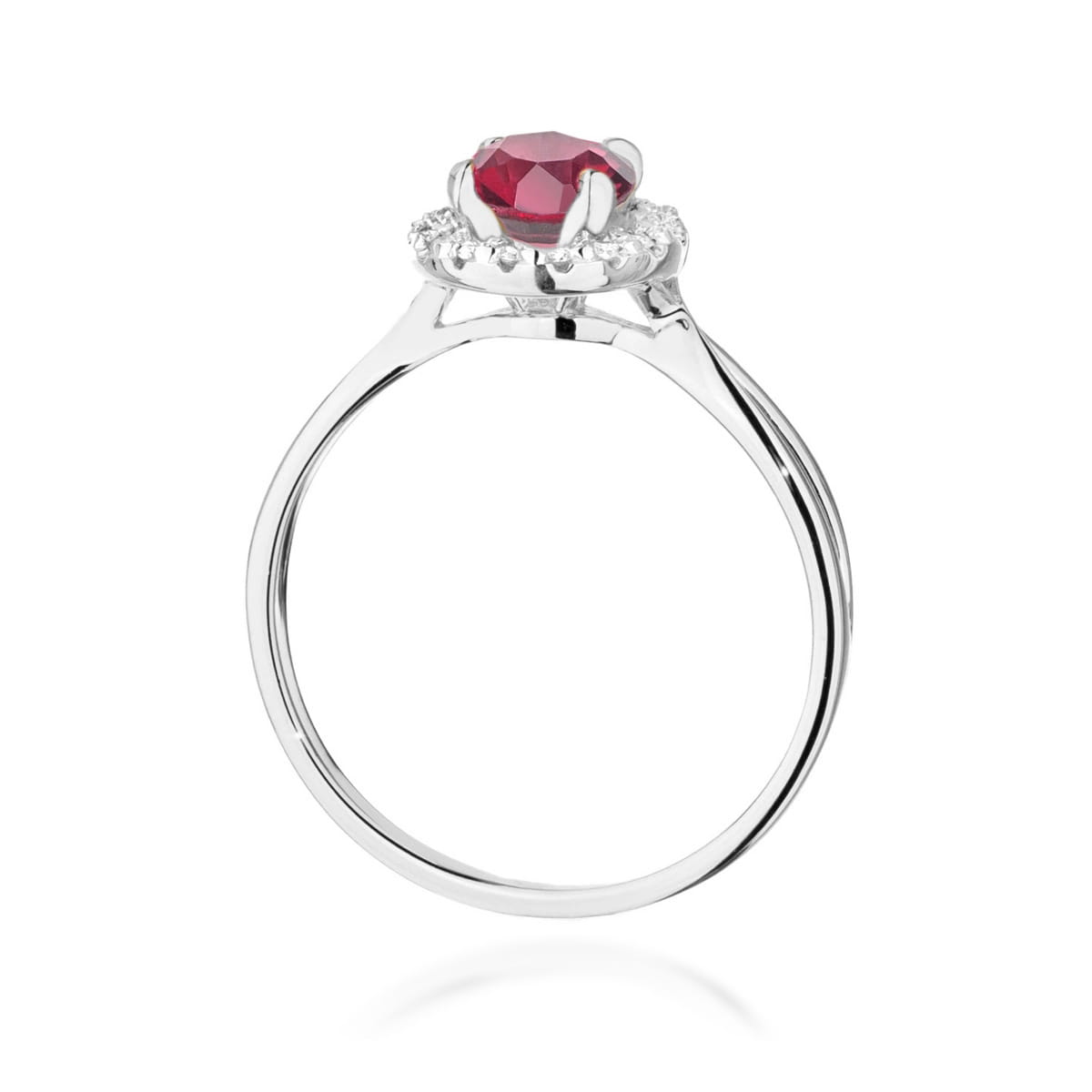 Gold Ring With Ruby And Diamonds