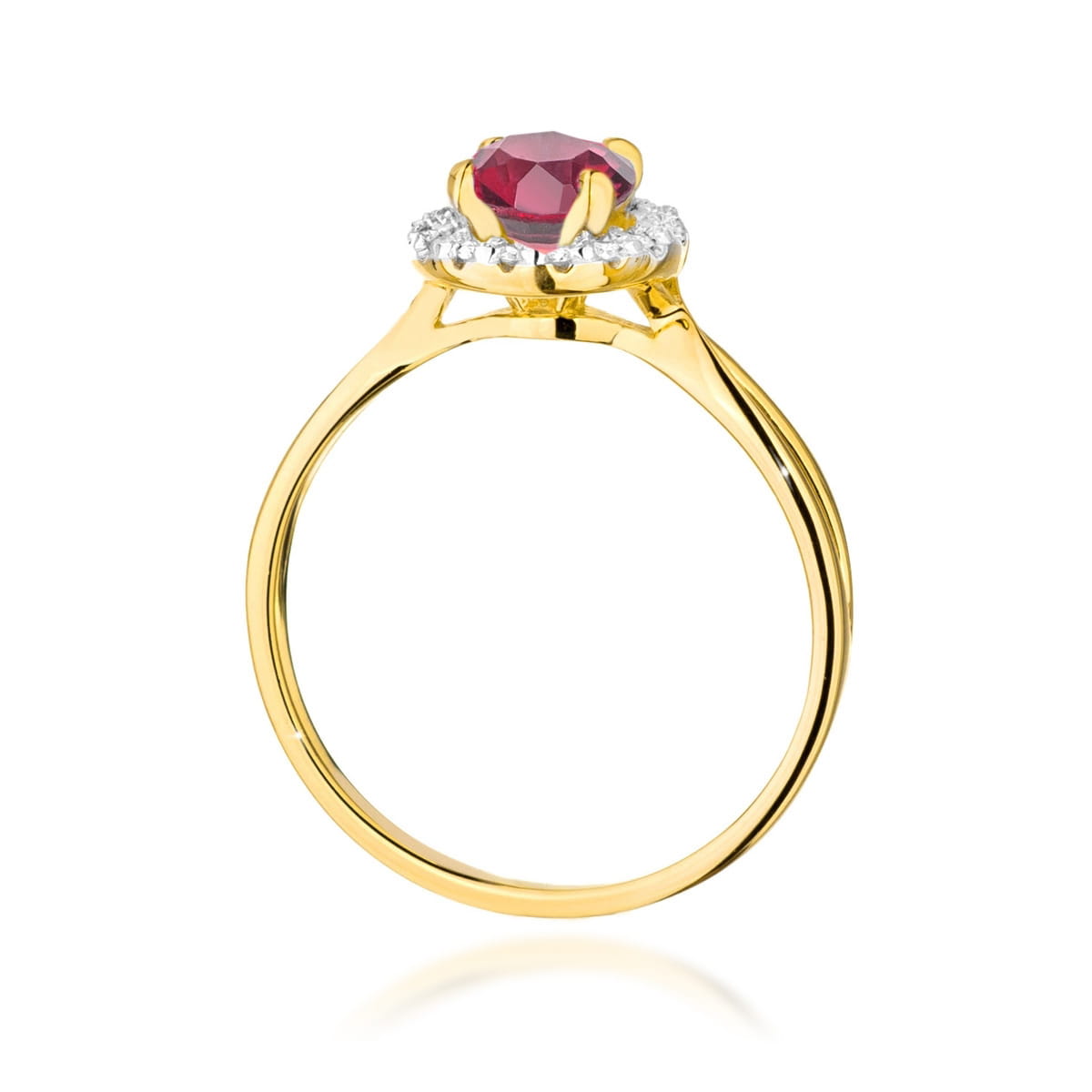 Gold Ring With Ruby And Diamonds