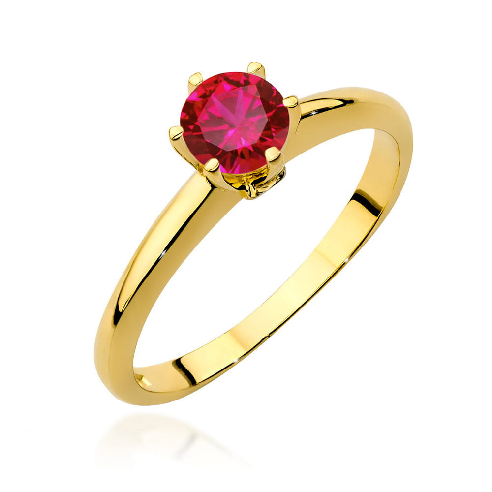 Gold Ring With Ruby And Diamonds