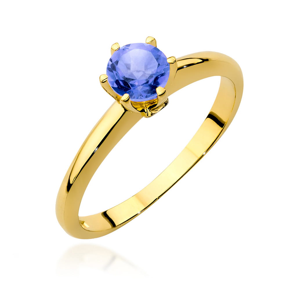 Gold Ring With Tanzanite And Diamonds