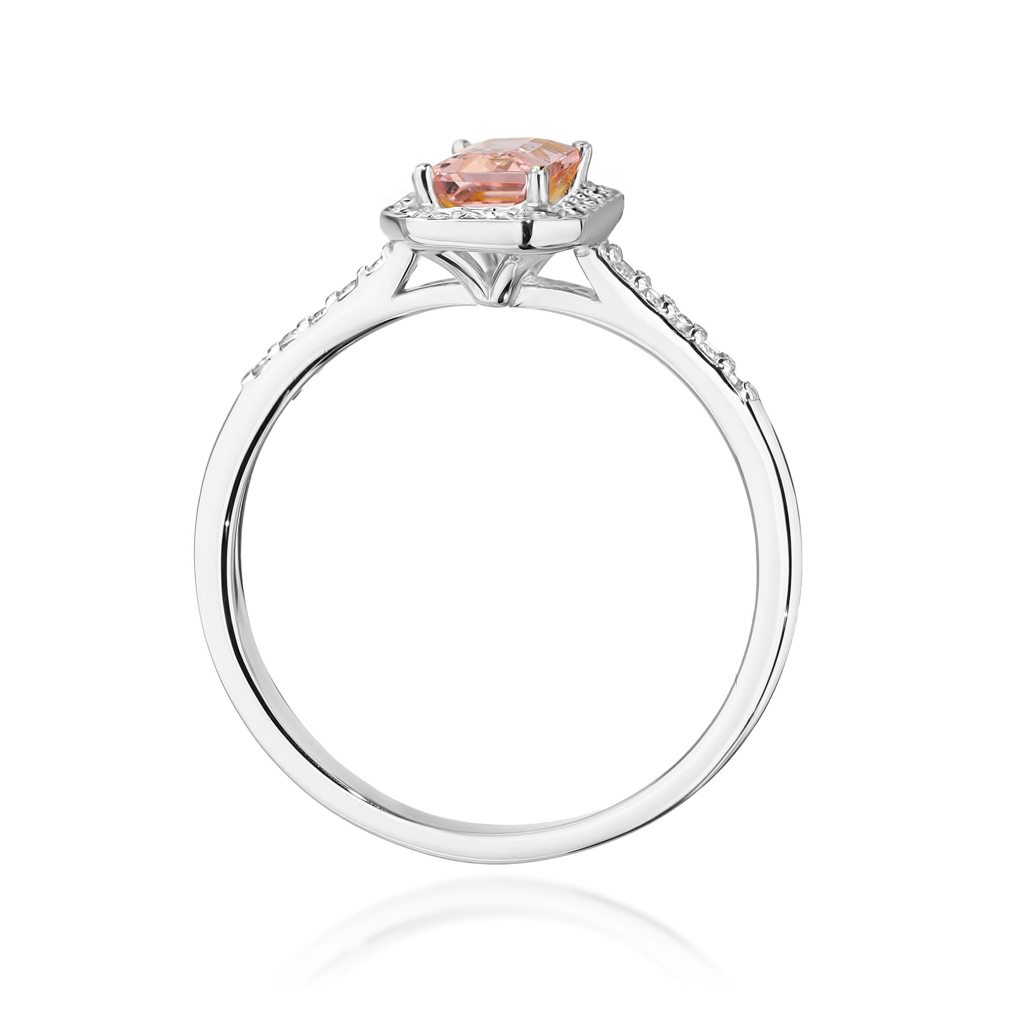 Gold Ring With Morganite And Diamonds