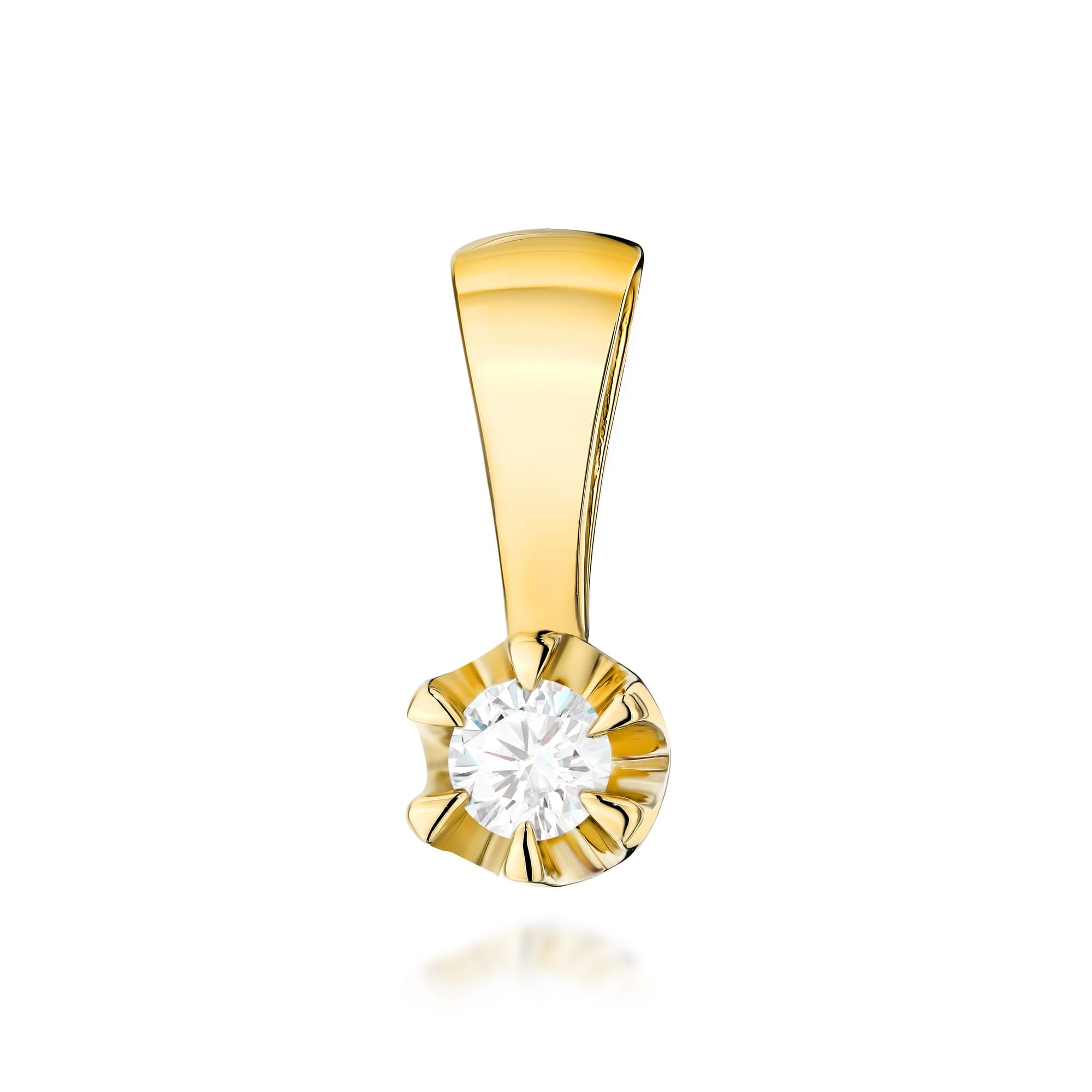 Gold Pendant With Lab-Grown Diamond