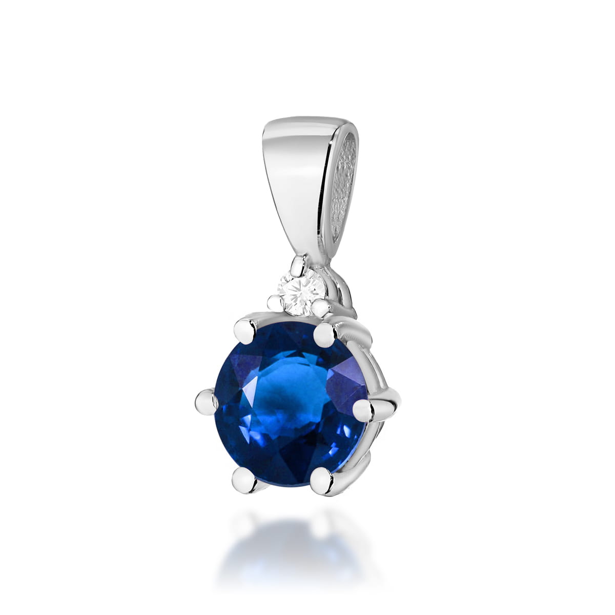 Gold Pendant With Sapphire And Diamonds