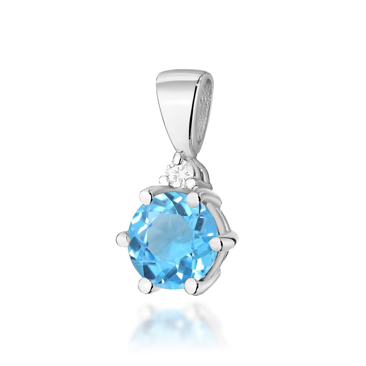 Gold Pendant With Topaz And Diamonds