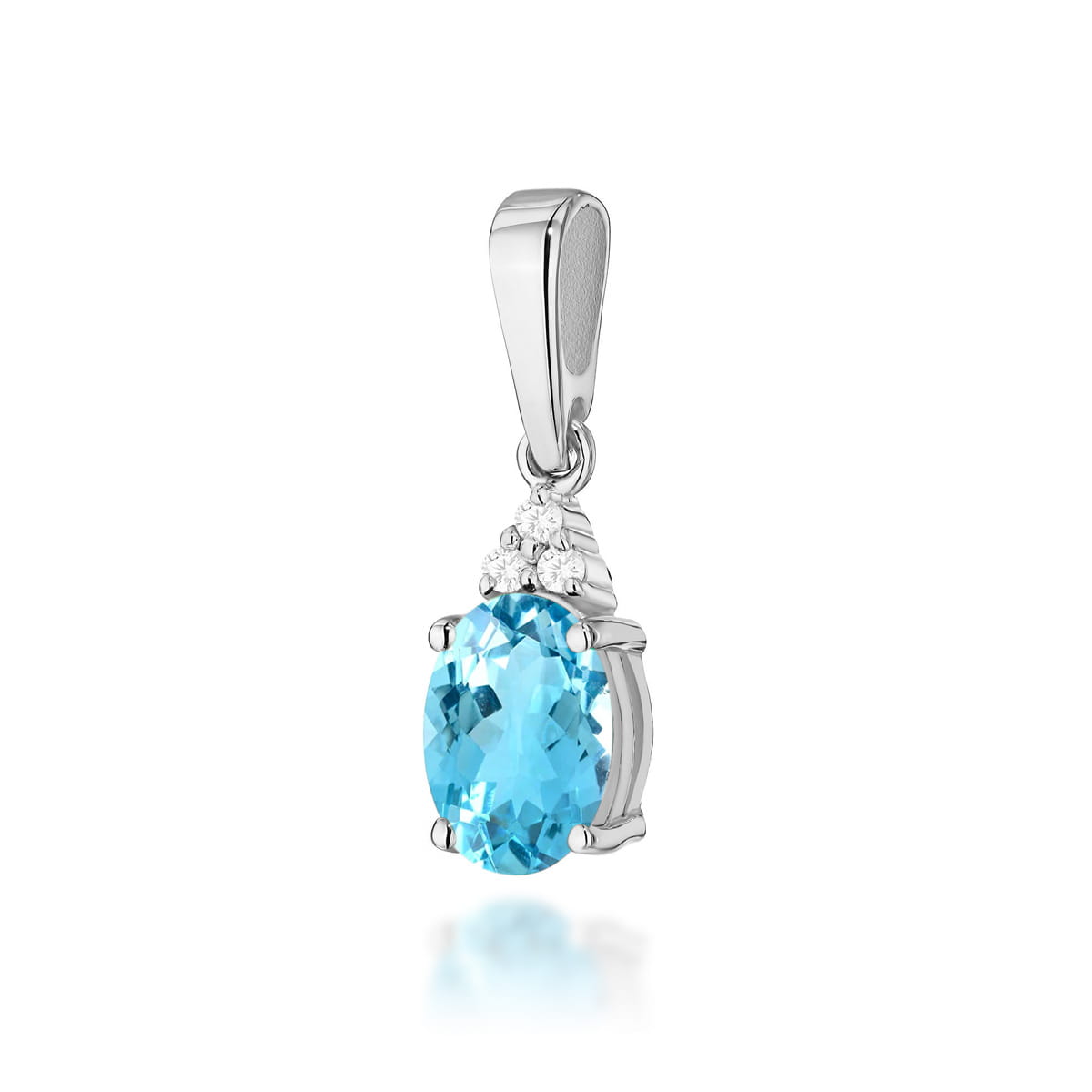 Gold Pendant With Topaz And Diamonds