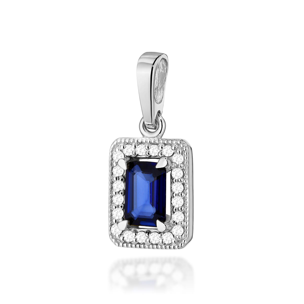Gold Pendant With Sapphire And Diamonds