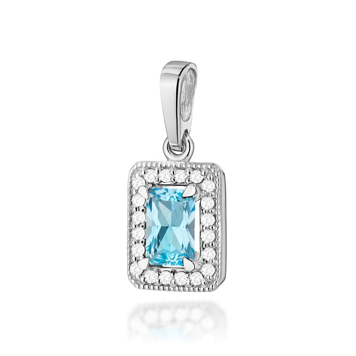 Gold Pendant With Topaz And Diamonds