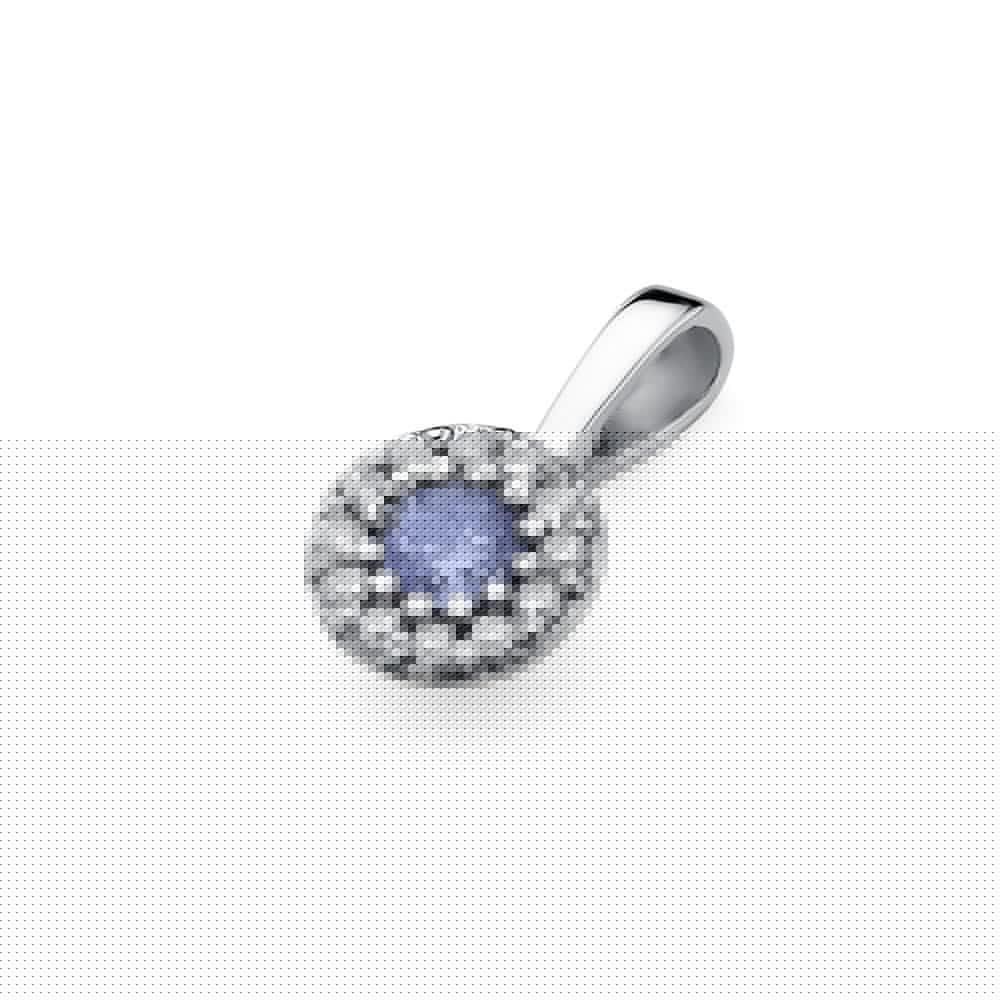 Gold Pendant With Tanzanite And Diamonds