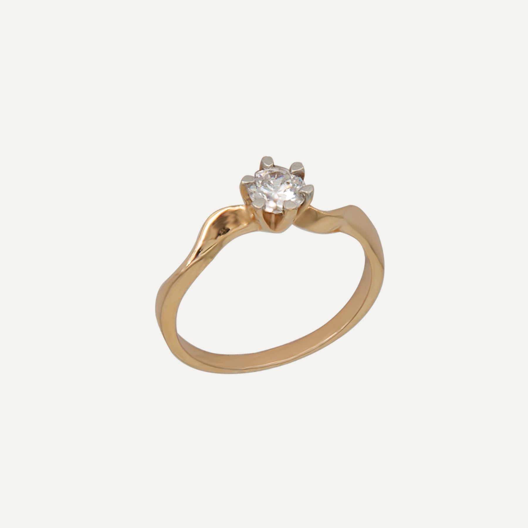 Auksinis žiedas „Sužadėtuvių - banguotas“
