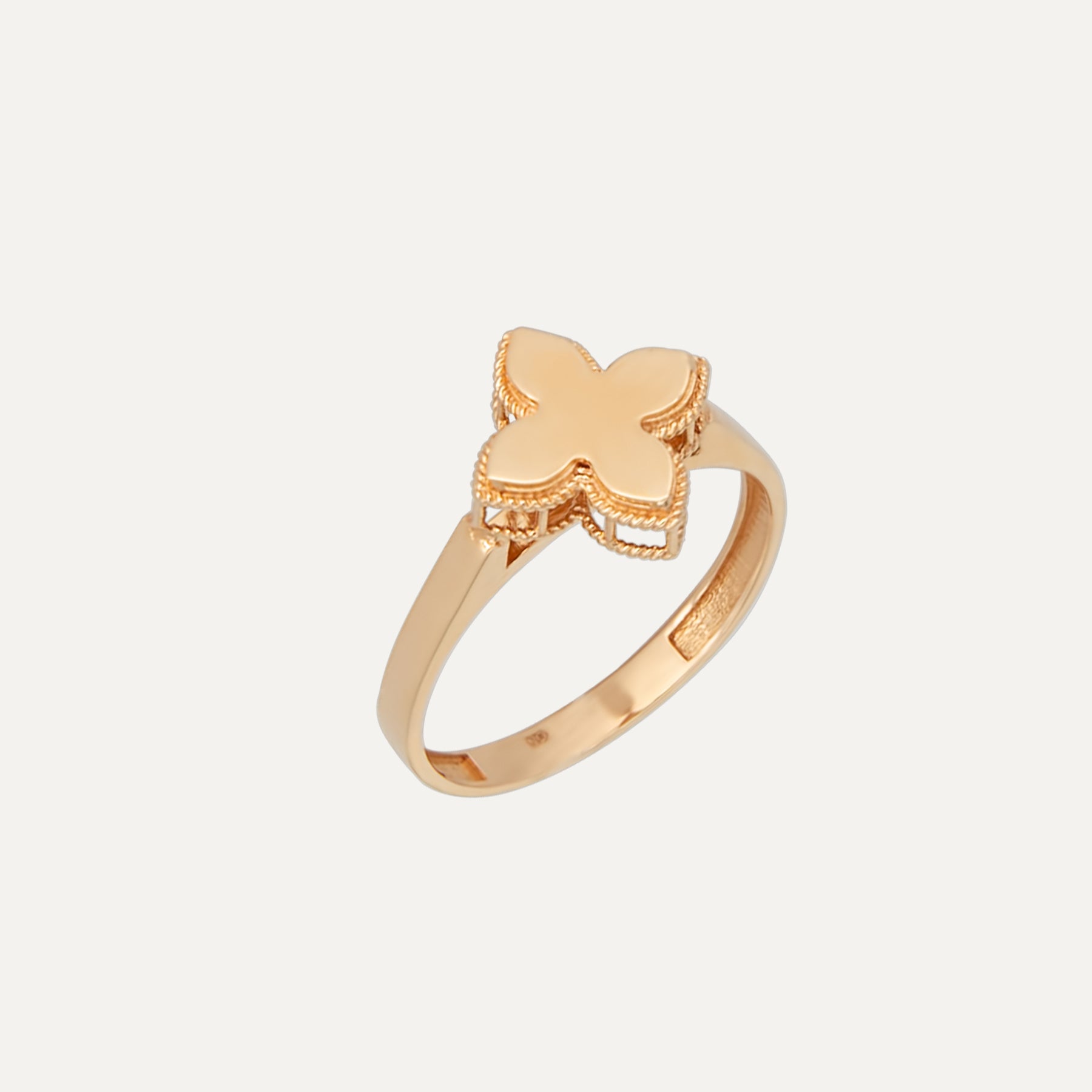 Auksinis žiedas „Dobilėlis“