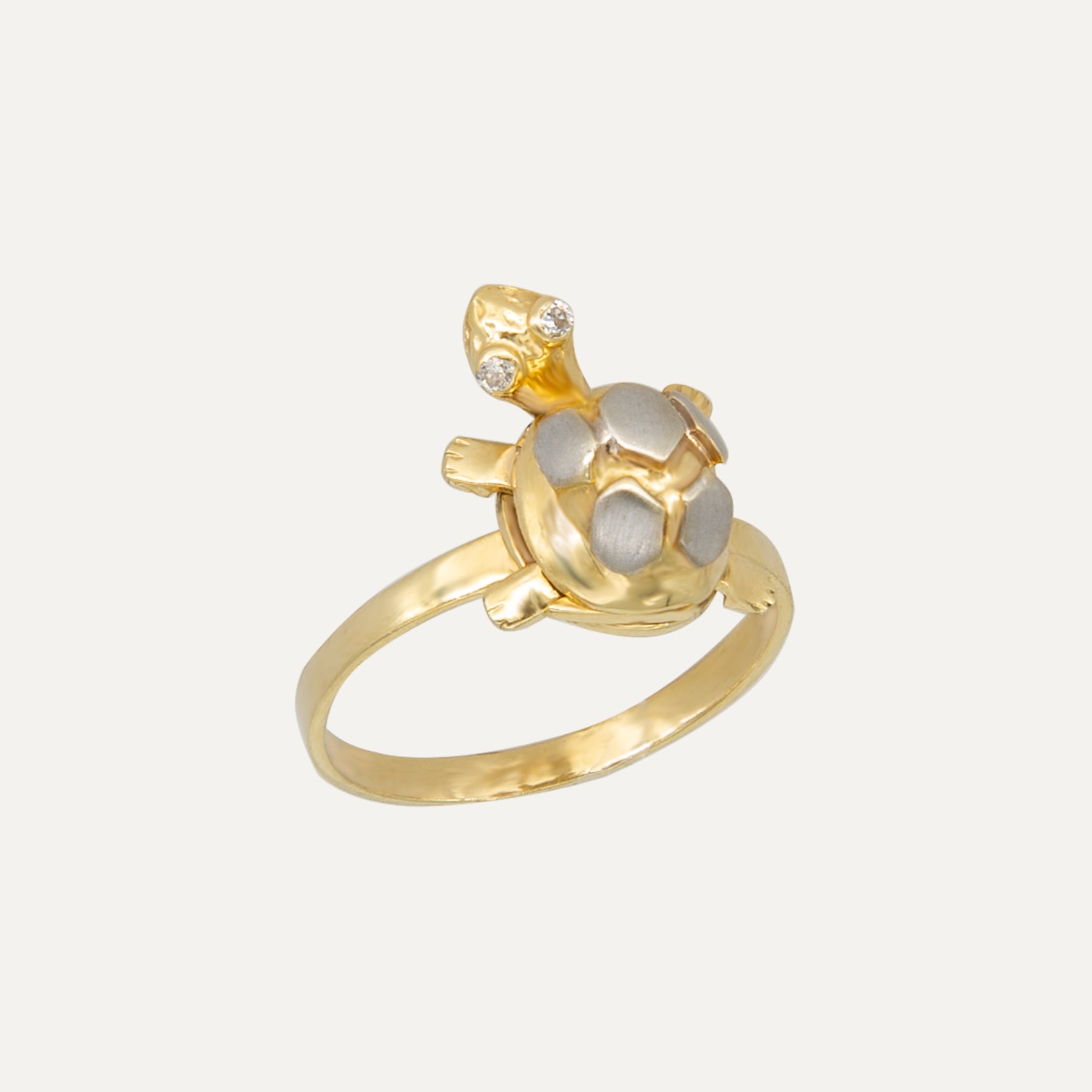 Auksinis žiedas  „Geltonas Vėžliukas“