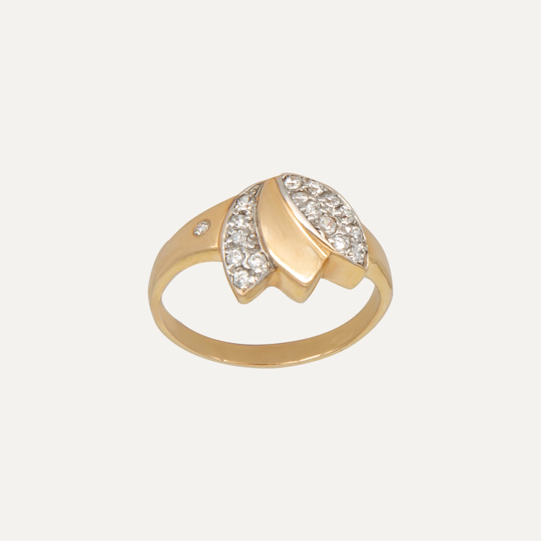Auksinis žiedas „3 Lapeliai“