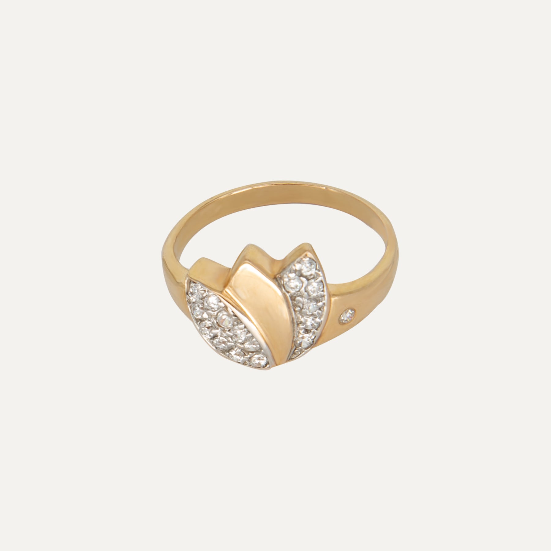 Auksinis žiedas „3 Lapeliai“