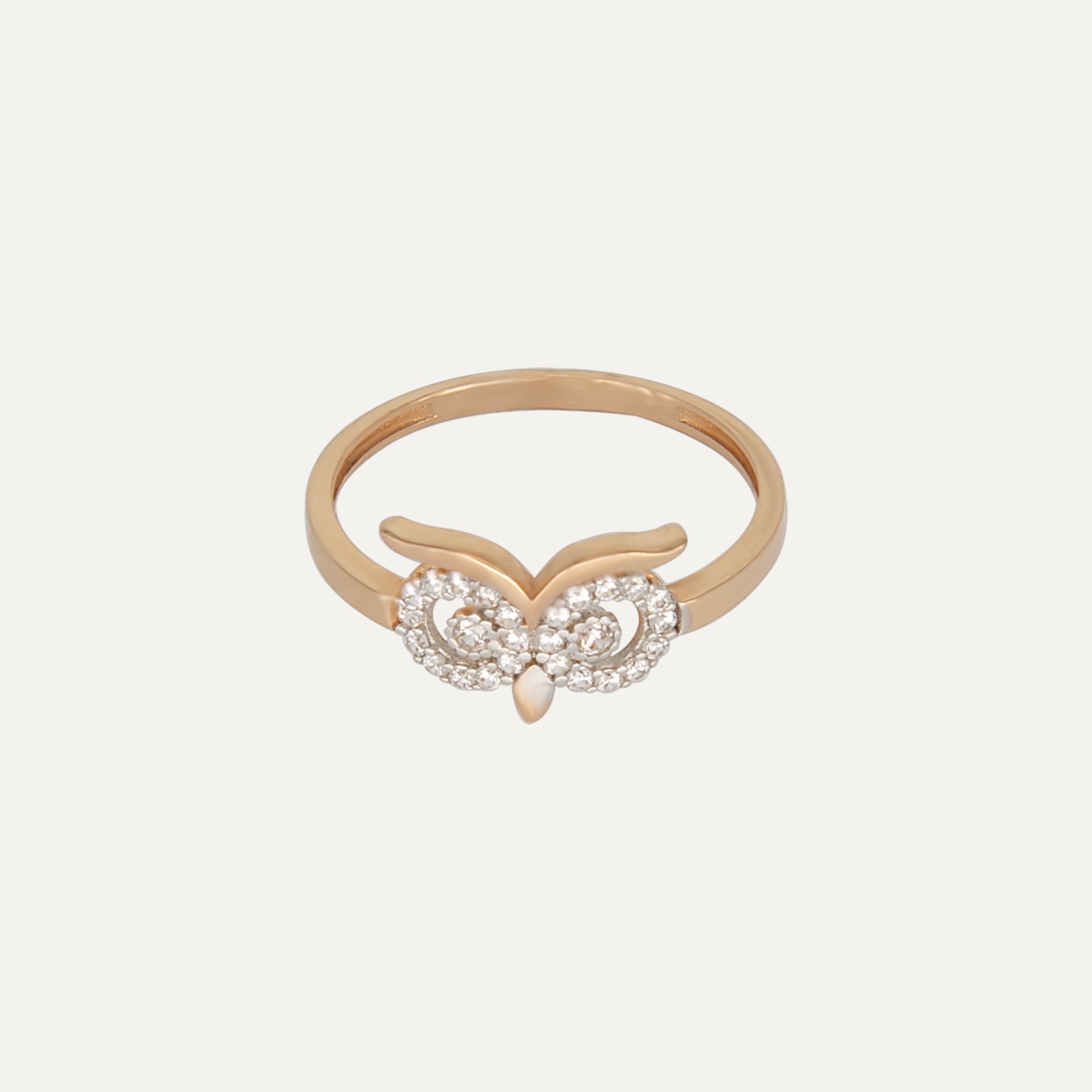 Auksinis žiedas „Pelėda“